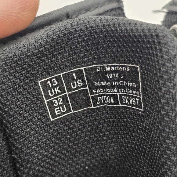 Dr Martens Boots Kids Size 1 1914 Mid Calf Tall Lace Up Zip Up Punk Rock - Picture 9 of 12